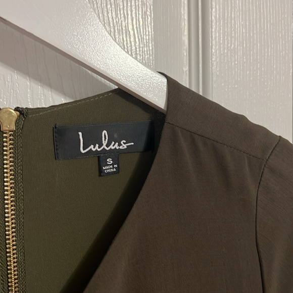 LULUS and Shout Olive Green Shift Dress - Picture 10 of 12